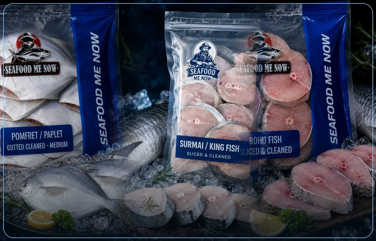 Fish with bone and cut fish