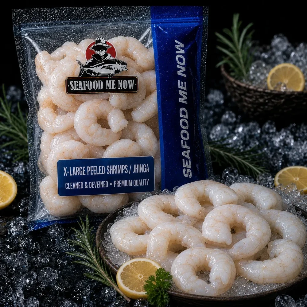 X-Large Peeled Shrimps / Très grosses crevettes décortiquées